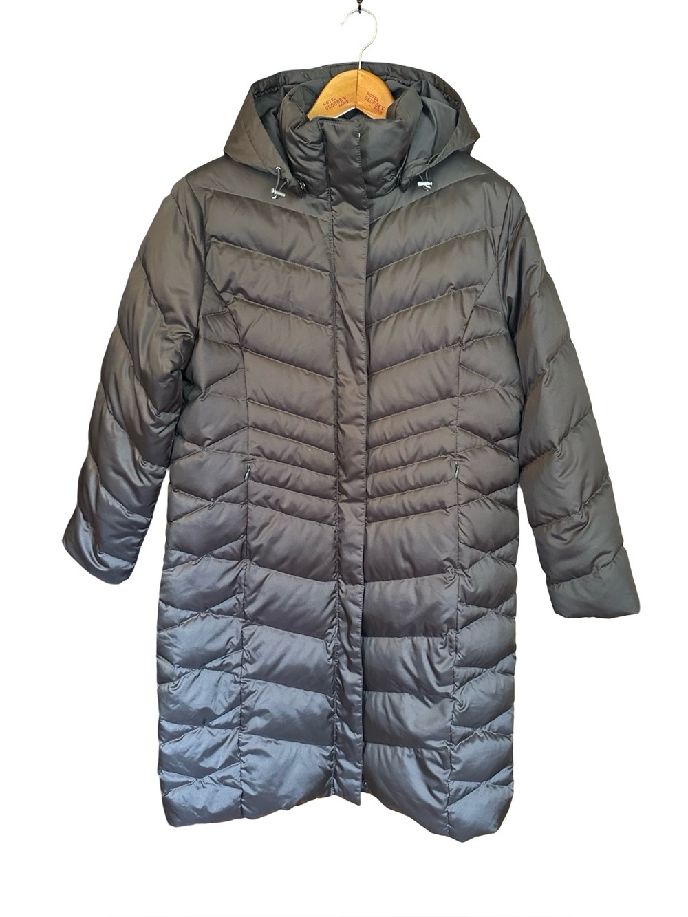 Lands’ End Long Down Puffer Jacket Brown LP
